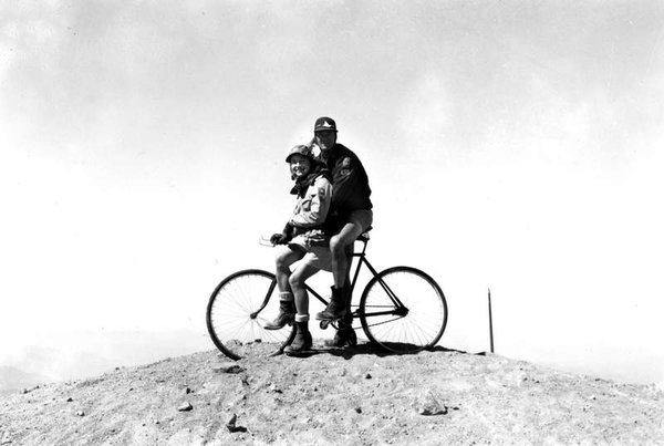 Bike on the summit of Mt. Hood